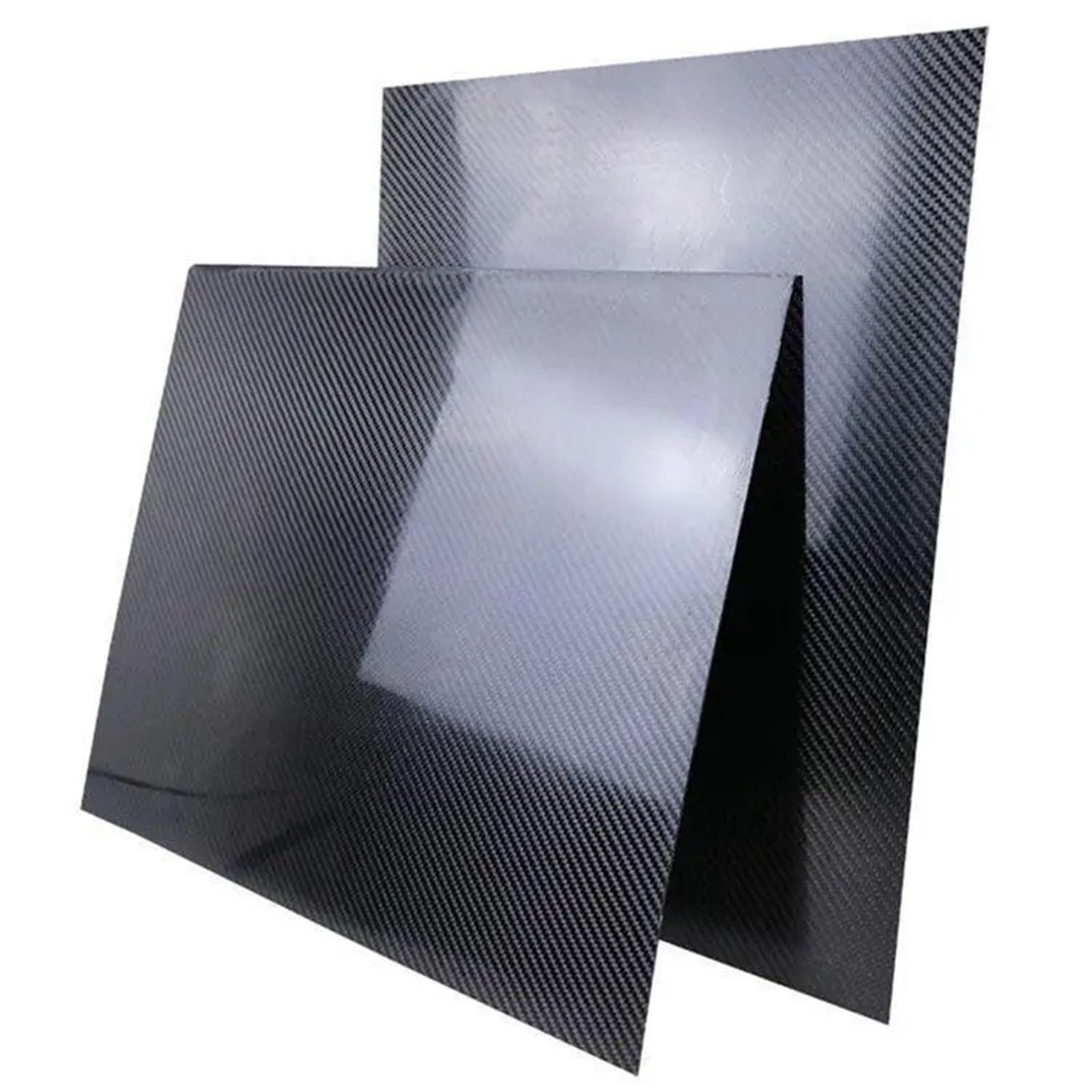 Hoja de fibra de carbono 3K de alta densidad de 200 x 250 mm, panel de carbono 100 % puro para modelar, ligero y (sarga de 4 mm de altura brillante), ideal para aficionados y proyectos de bricolaje