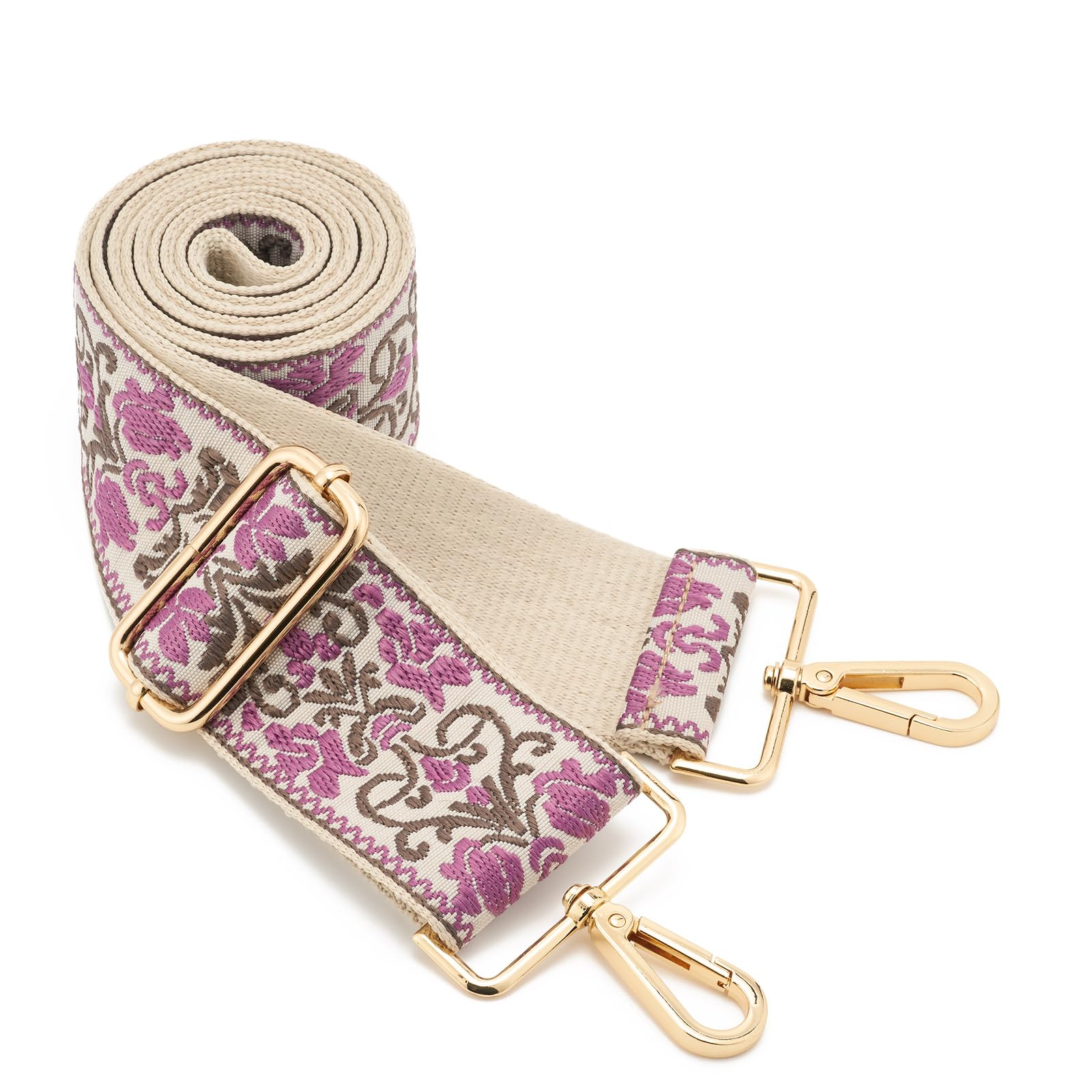 Wide Shoulder Strap Adjustable Replacement Belt Guitar Style Crossbody Bag Handbag Strap Multicolor Canvas Straps(Wide:2in)(Color55)