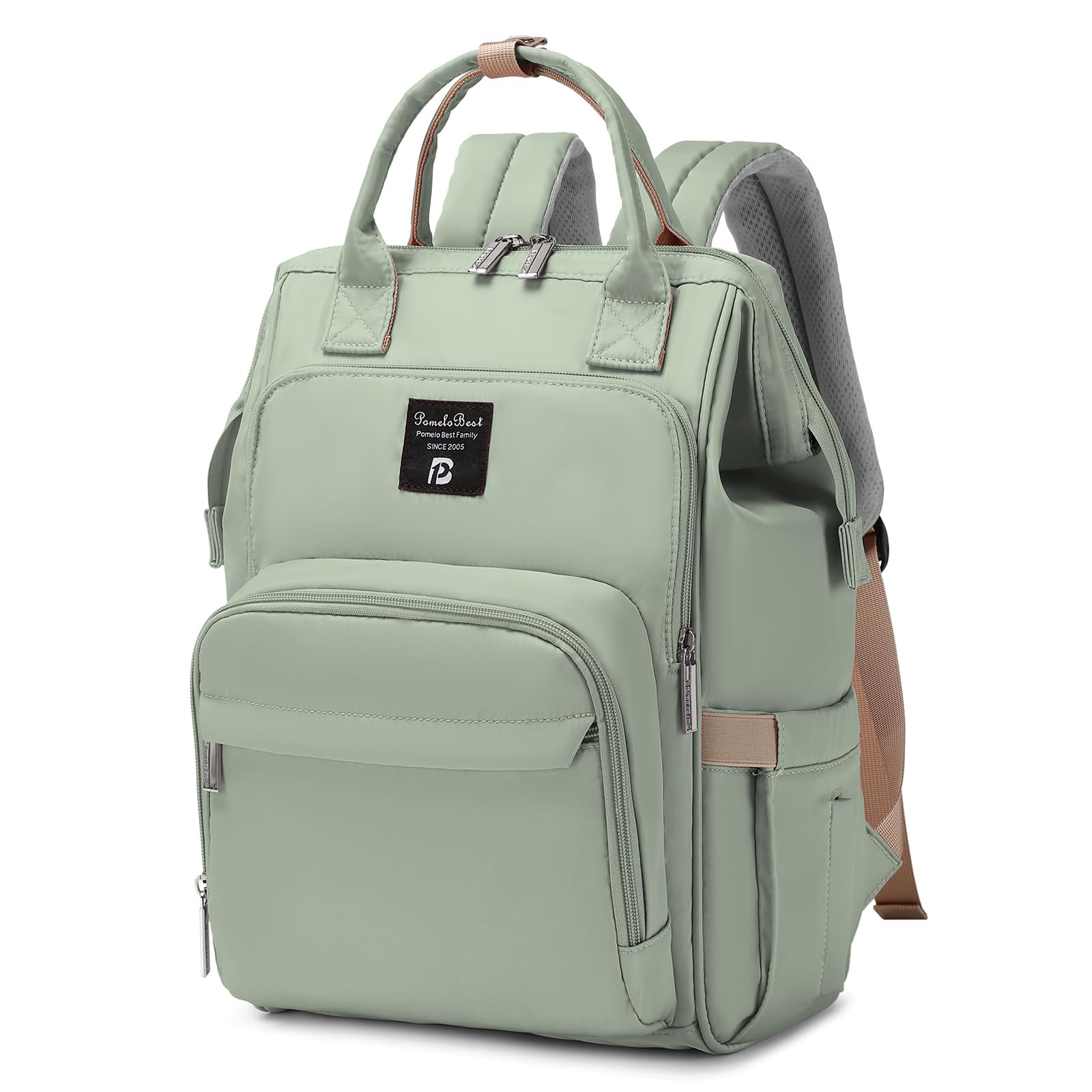 Pomelo Best Sac à Dos à Langer Bébé, Grande Capacité Imperméable – Style Macaron Pastel, Tapis à Langer Inclus, Sangles de Poussette, Sac Multifonctionnel pour Maman et Papa – Idéal Voyage & Quotidien