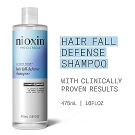 Nioxin Hair Fall Defense Shampoo | Activates Hair Follicles for Visibly Less Hair Loss | With Niacinamide, Caffeine, Lauric Acid, and Sandalore | 16 Fl Oz.