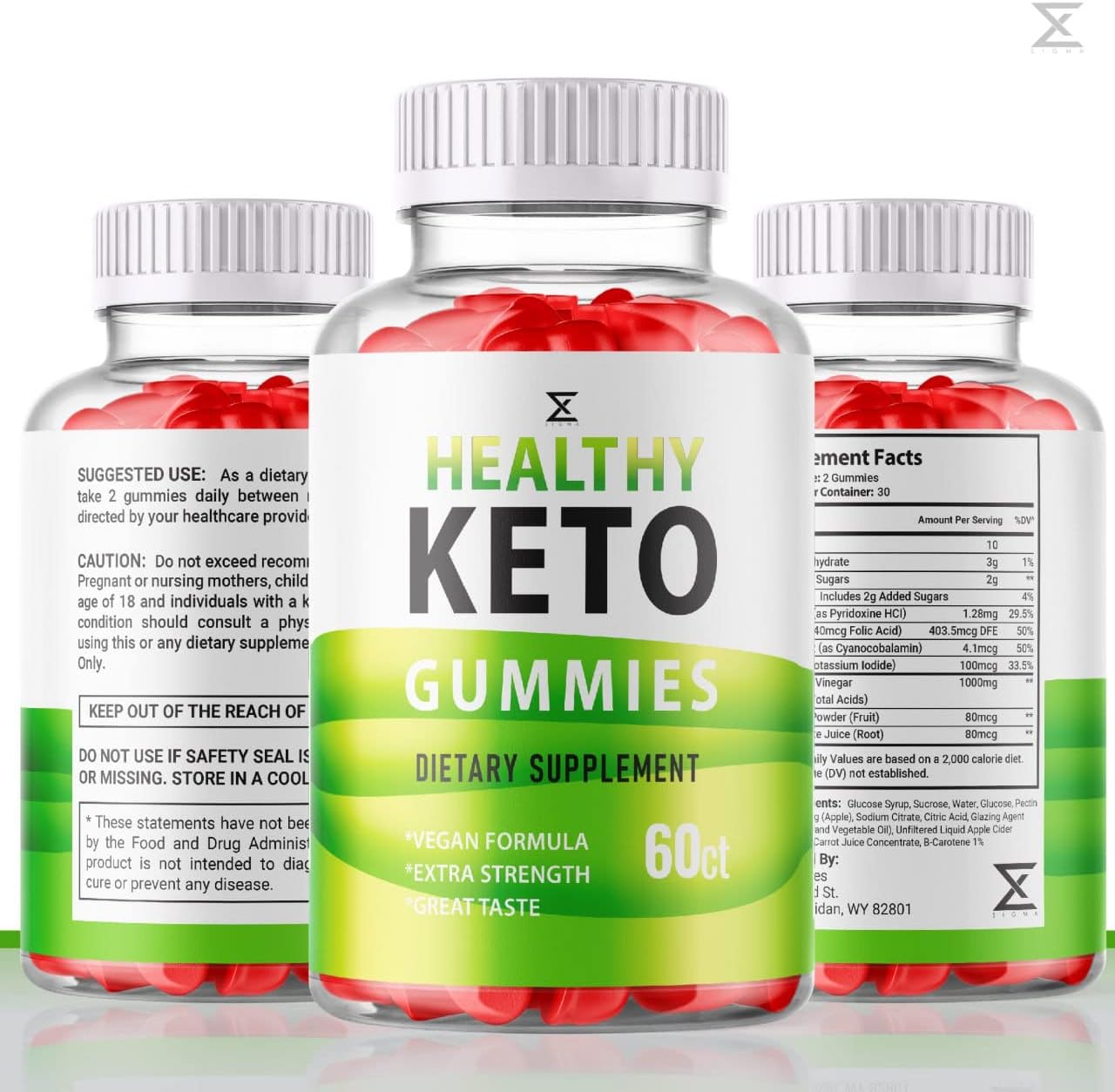 Paquete de 2 gomitas keto saludables, gomitas keto saludables para la