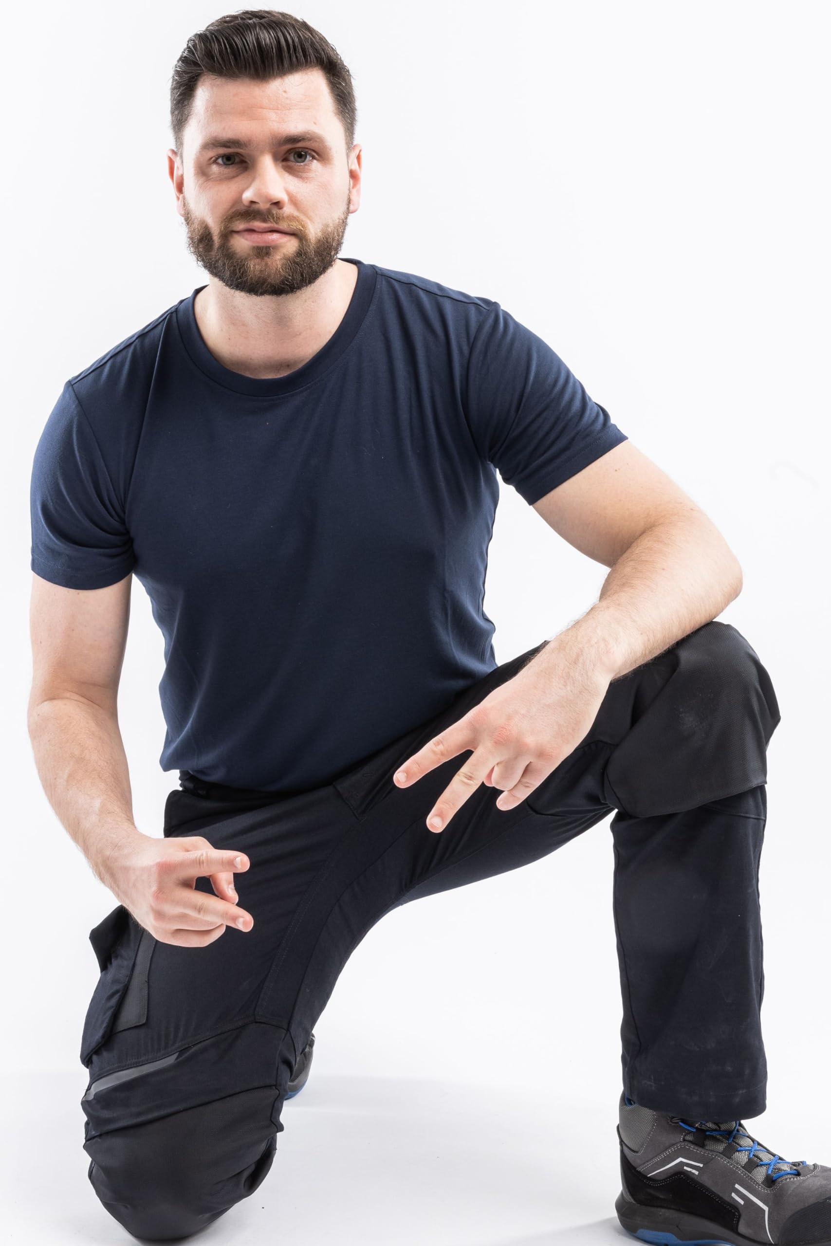 Qualitex Pro+ Arbeitshose Stretch Flex Bundhose Workwear Herren Cargo Hose Premium