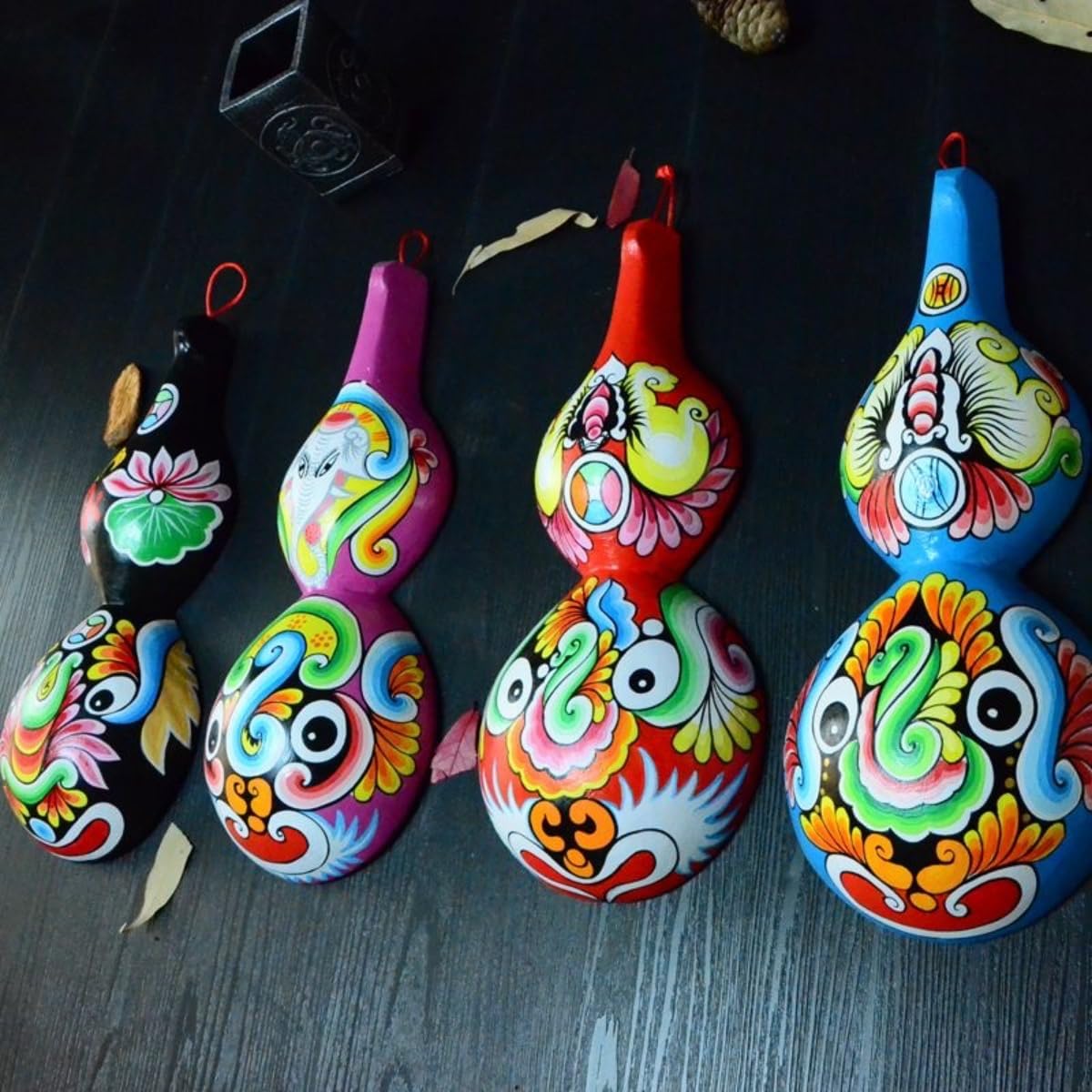 Hand Carved Traditional Wooden Mask,Chinese Opera Masks，Wood Hanging Asian Mask,Hand Carved Painted Wooden Mask, 15*10 inches