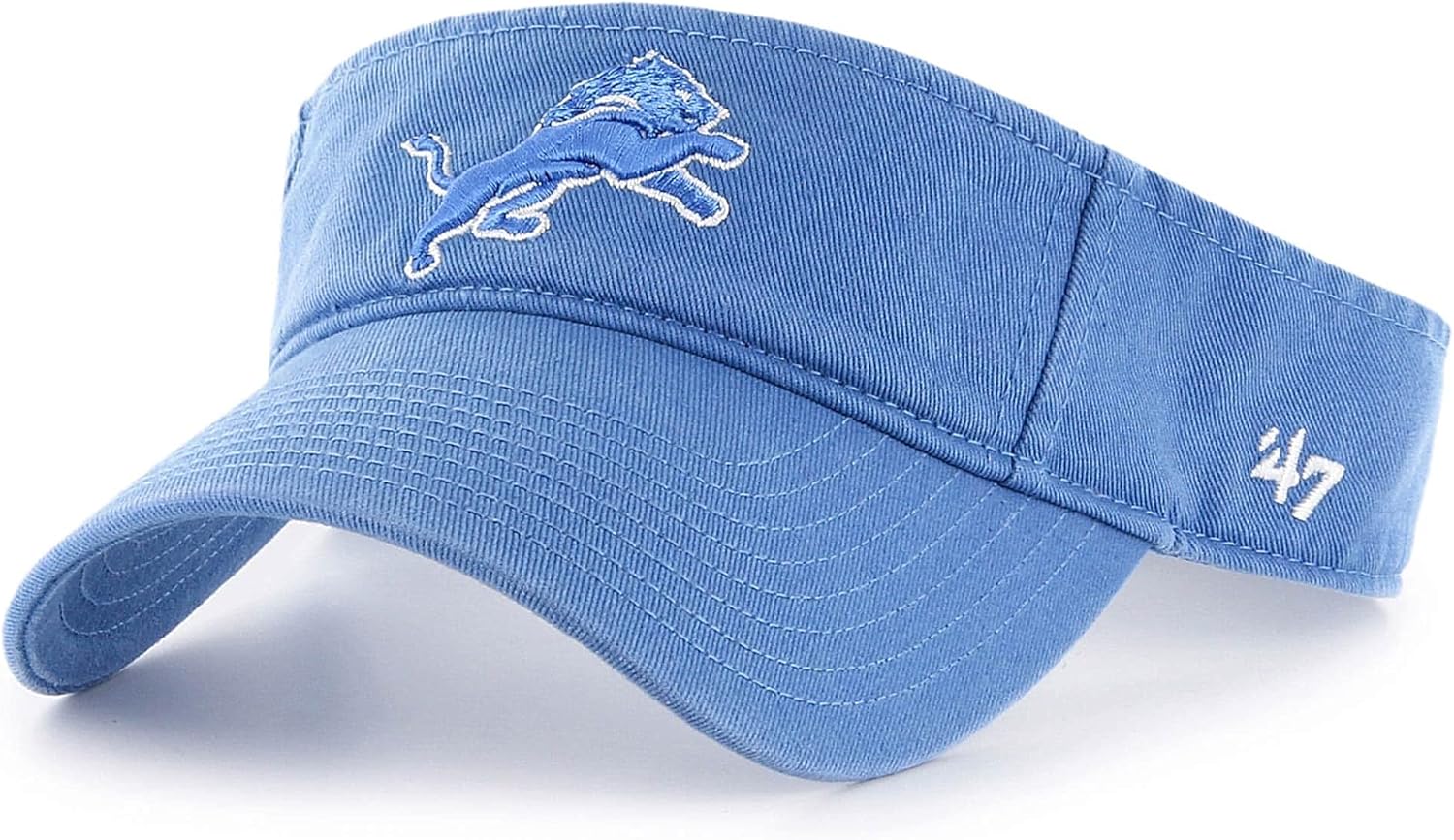 '47 Men's Blue Detroit Lions Clean Up Visor : Sports & Outdoors