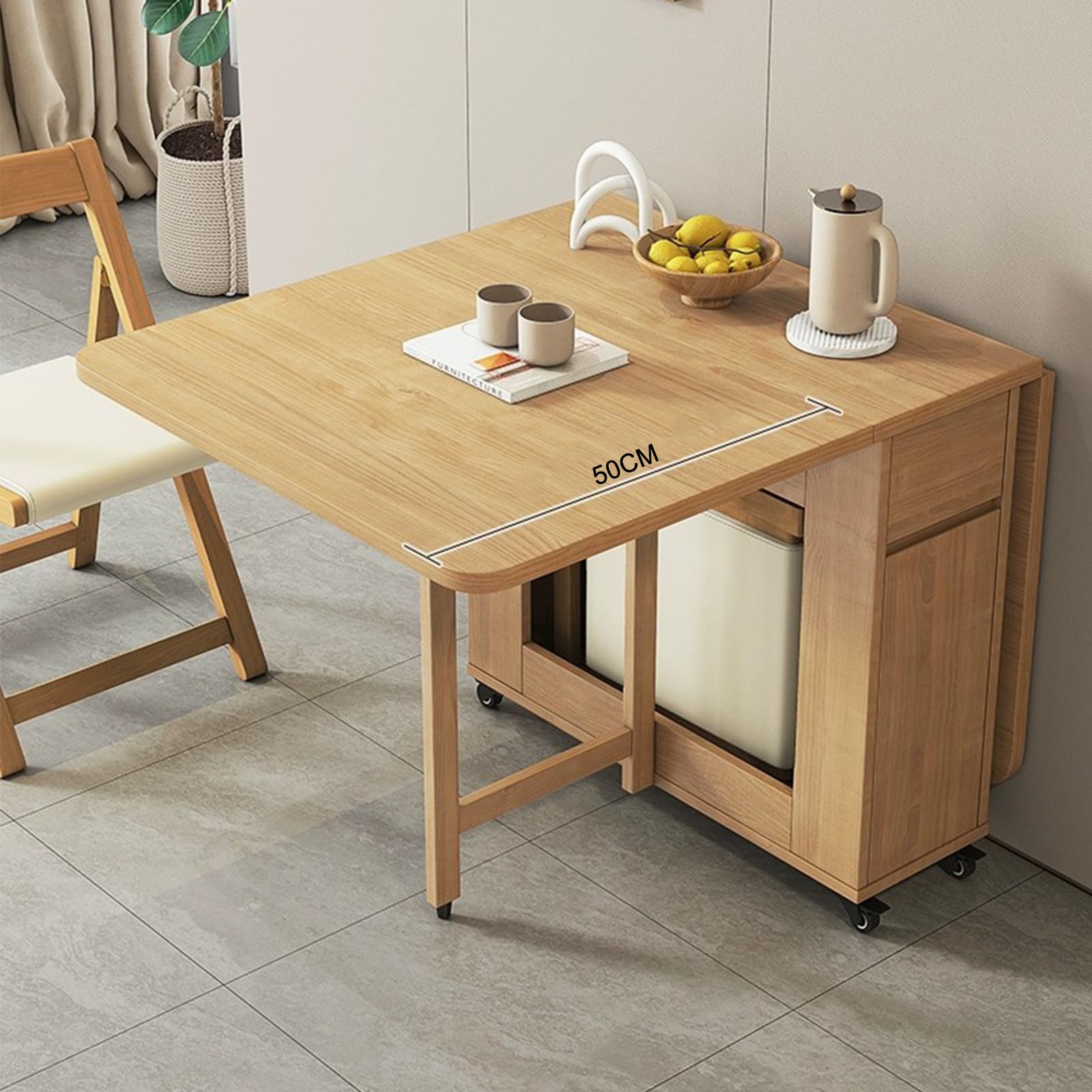 Amazon.com - Fruit Wood Color Solid Wood Space Saver Folding