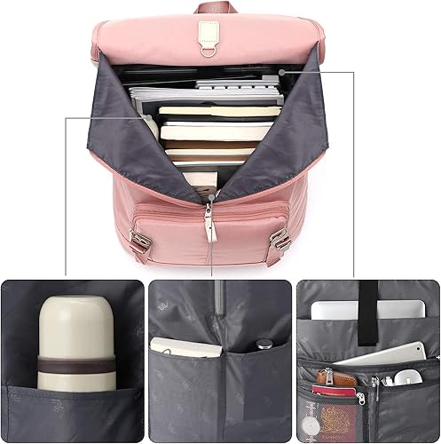 Miniatura 4 de YAMTION Mochila escolar para mujeres adolescentes y niñas, bolsa de libros para estudiantes universitarios para laptop de 17 pulgadas, bolsas de