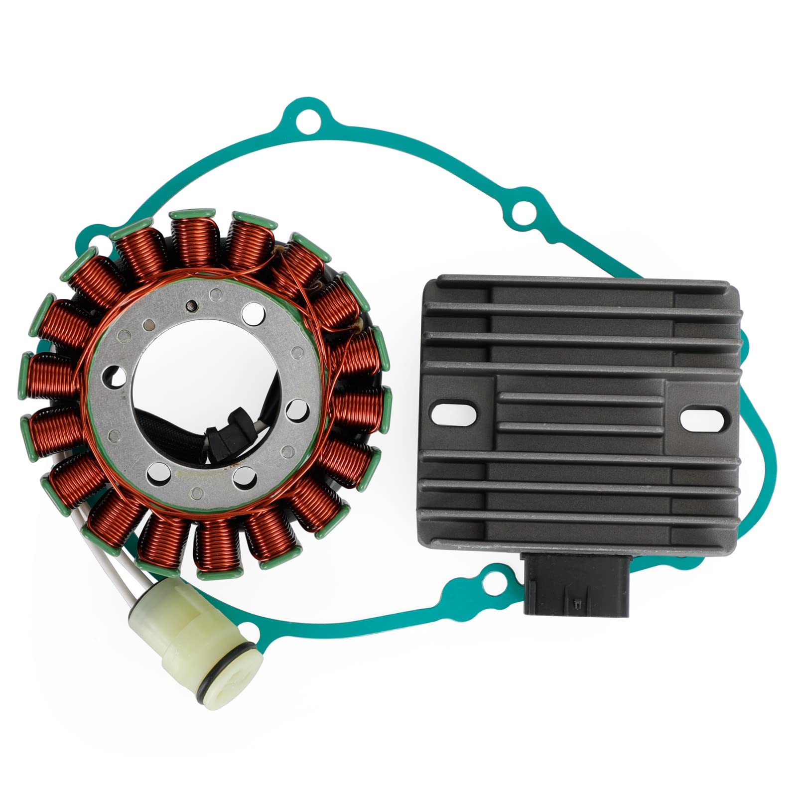 Topteng Magneto Stator+Voltage Rectifier+Gasket 21003-0001 adapté pour Kawasaki ZR750 Z750 Z750J 2004-2006, ZR750 Z750 Z750S 2005-2007, ZR1000 Z1000 2003-2006