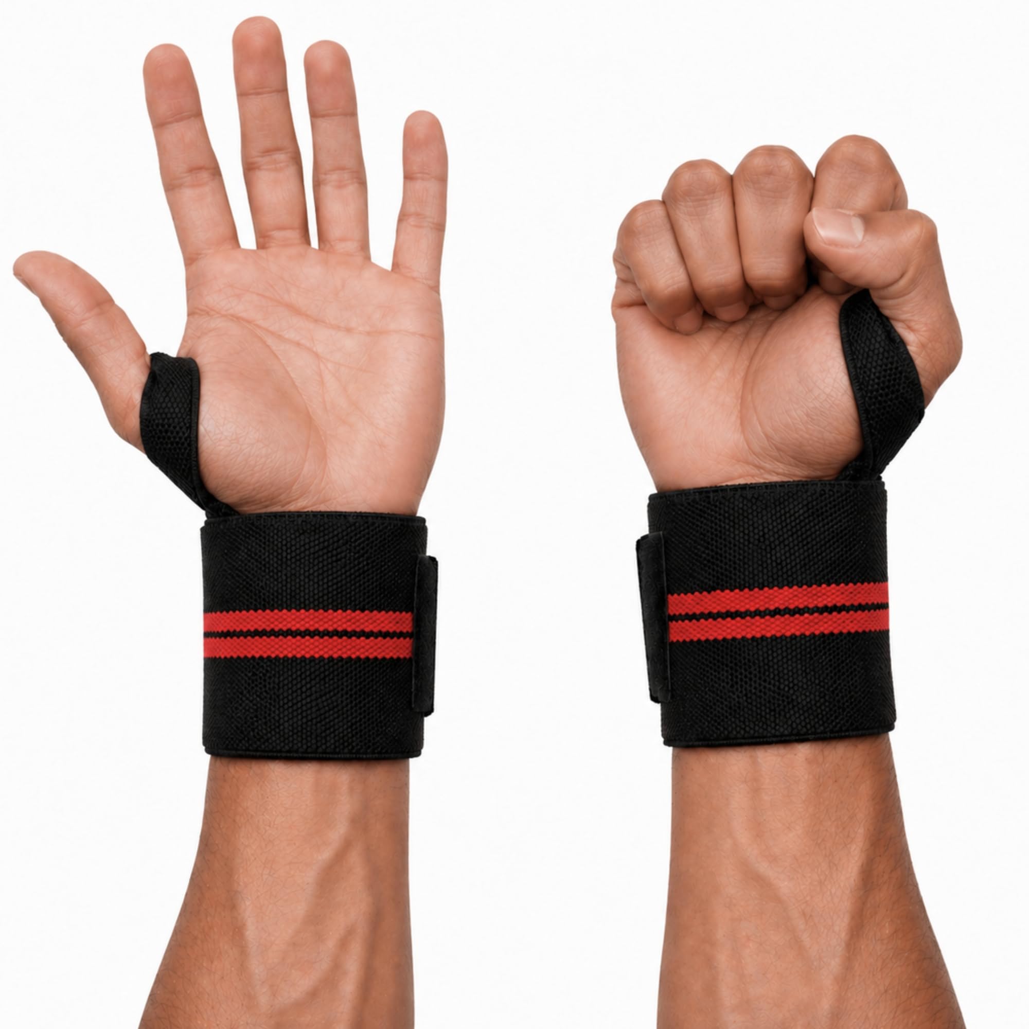 NEVER LOSE Fitness Wrist Support Bands (1 Pair) | Adjustable Wrist Wraps for Lifting, Cross Training, Gym Workouts & Injury Support-image-14