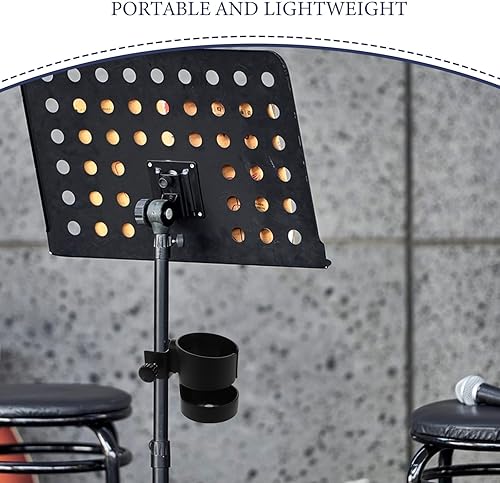 Miniatura 8 de KICHOUSE Mic Stand Drink Cup Holder Clamp-On Water Bottle Holder Attachment - Music Stand Accessory Base - Stage Equipment and Instrument Parts