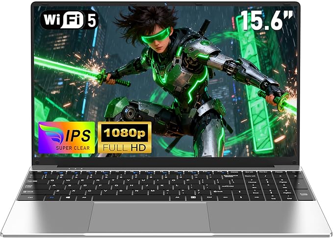 NAIKLULU 15.6 Pouces Laptop 2026, M3-6Y30 Processor RAM 16GB SSD 512GB Pc Ordinateur Portable Computer Notebook, Webcam/Touchpad/5000Mah/USB 3.0/Carte TF