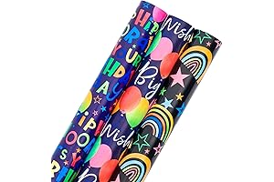 RUSPEPA Gift Wrap Roll Mini Rolls - Perfect for Birthdays, Baby Showers, and Holidays
