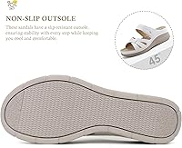 Vista 6 de Ortho + Rest Sandalias ortopédicas cómodas para mujer, sandalias ortopédicas para caminar con soporte de arco