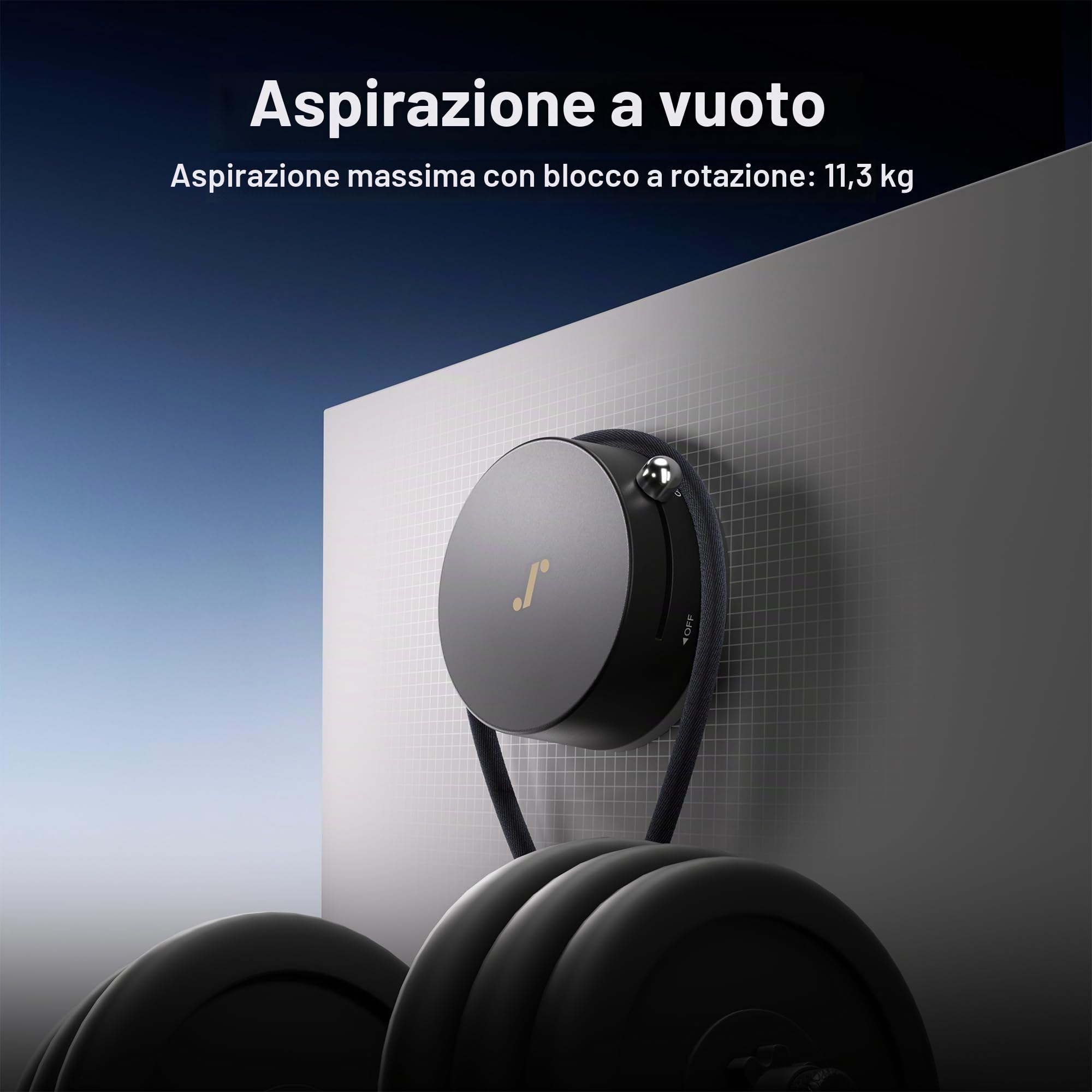 Aurzen Supporto Magnetico a Ventosa per Proiettore zip, Presa Forte, Nessuna Ricarica, Compatibile con Pareti Lisce e Superfici (Vetro, Specchio, Scrivania)