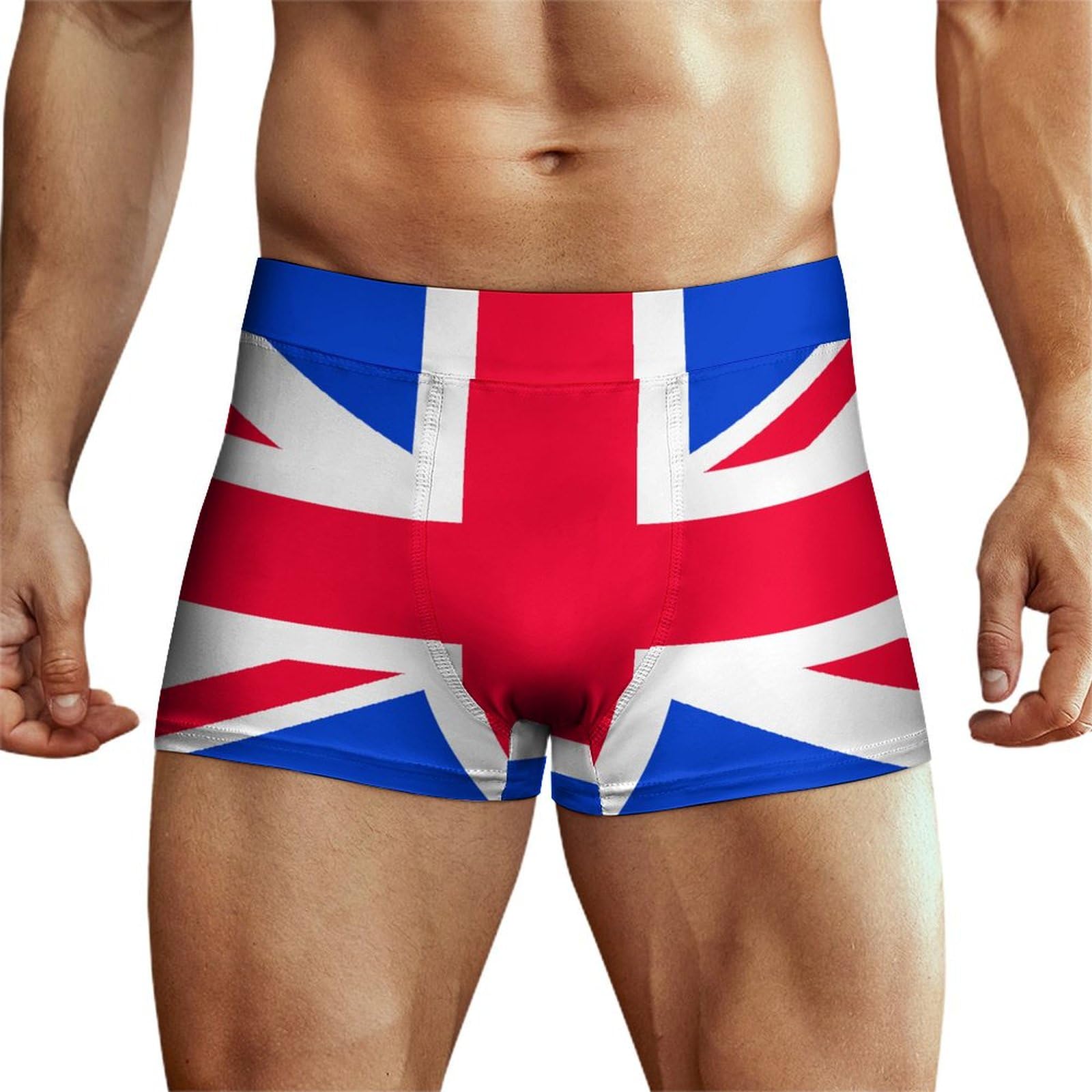 XJLAPWS Men's Underpants Union Jack Underwear Stretch Boxer Briefs For Man