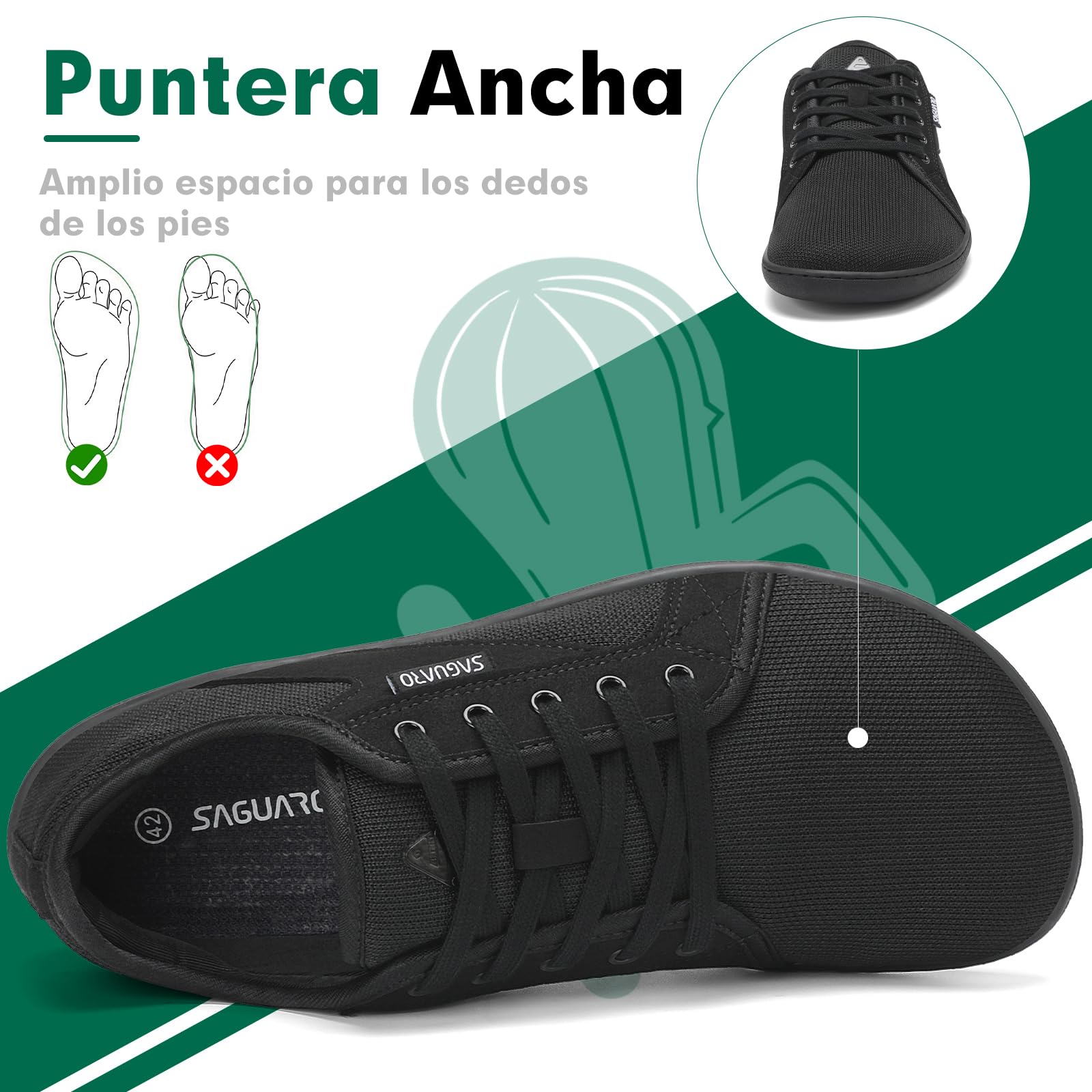 SAGUARO Luck I Minimalistas Zapatillas Unisex Barefoot 36-48