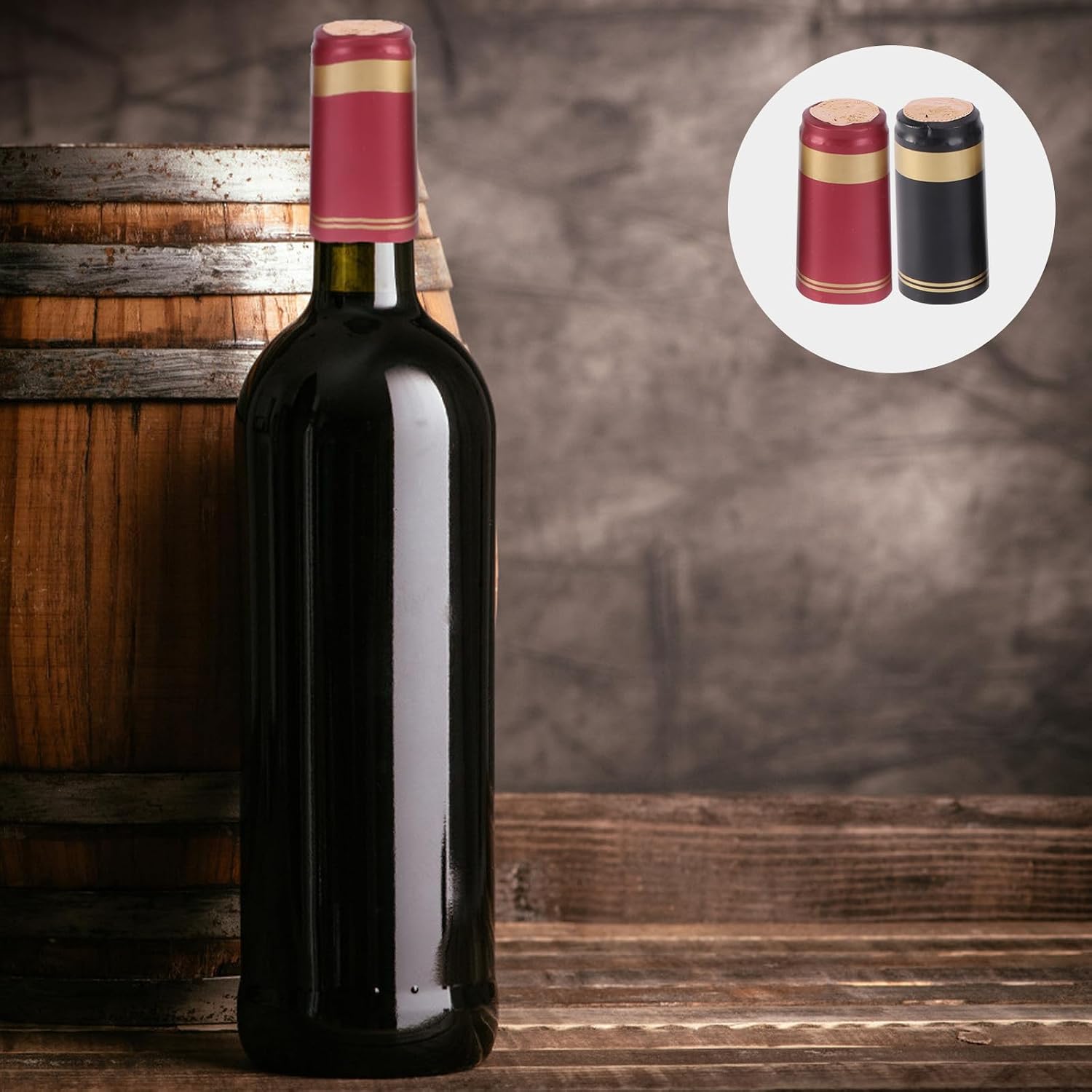100pcs PVC Heat Shrink Capsules for Wine Bottles and Straight Mouth Bottles