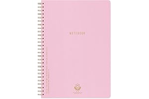 TEXTURED PAPER COVER TWIN WIRE A4 CREST NOTEBOOK - LILAC