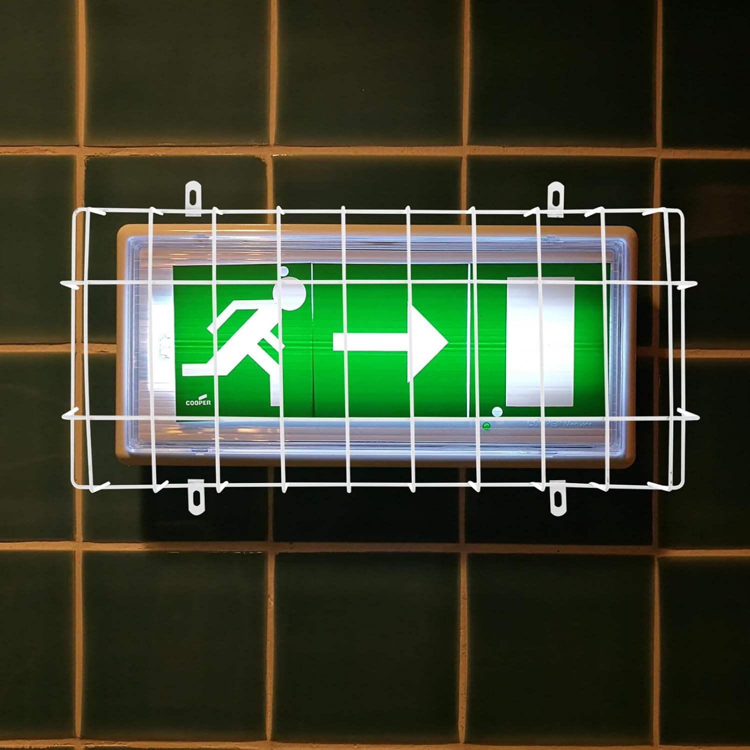 Wire Guard for Exit Sign Emergency Light Steel Wire Guard Exit Sign Damage Cage Wall Mounted Emergency Signal Protective Cover