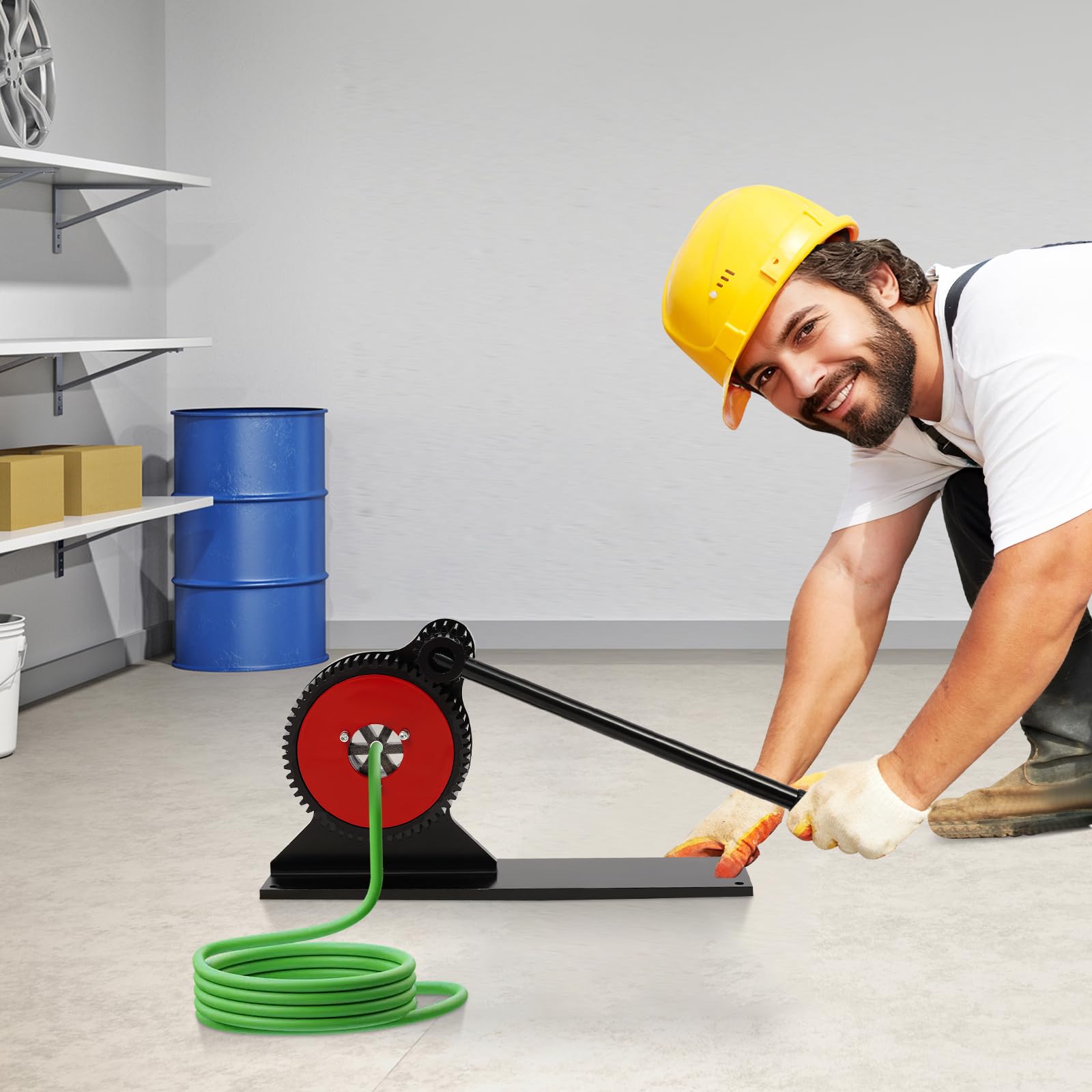 SW-2T - Prensadora manual de tubos para mangueras de 6 a 32 mm, prensa de manguera de hierro fundido con 6 mordazas de hierro fundido, máquina de prensado manual pesada con 13,5 kg de peso para