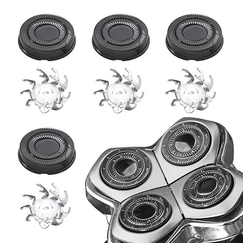 4 cuchillas de repuesto para cabeza de afeitadora para Skull Pitbull Carver PRO 4 cabezales de repuesto para maquinilla de afeitar eléctrica (negro)