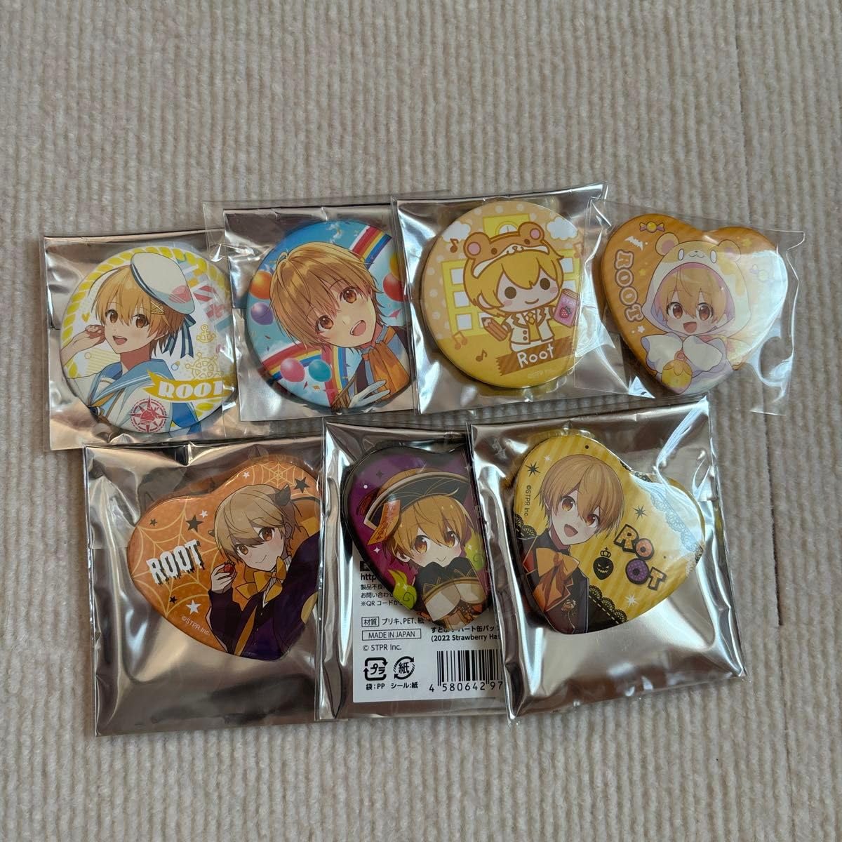 すとぷり るぅと るぅとくん ハロウィン デフォ 缶バッジ 痛バッグ 痛バ るぅとくん 缶バッジ ハロウィン デフォ 99個 痛バ付き るぅと