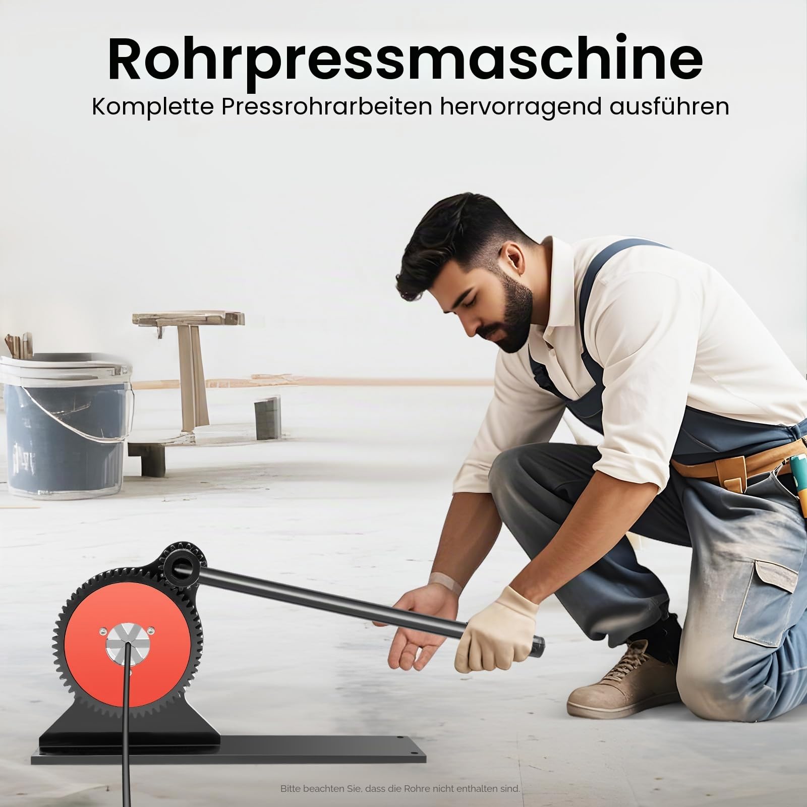 6-Backen Niederdruck Schlauchpresse, Manuell Schlauchpressmaschine aus Gussverfahren Eisen, Schlauch pressmaschine, Hydraulikschlauch Presse für Schlauch Rohrdurchmesser 6-32mm