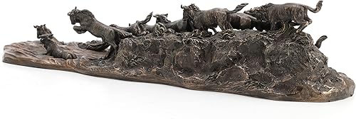 Miniatura 6 de Veronese Design Estatua de resina de gran migración de 17 pulgadas con acabado de bronce