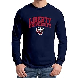UGP Campus Apparel AL03 - Liberty University Flames Arch Logo Long Sleeve - 3X-Large - Navy