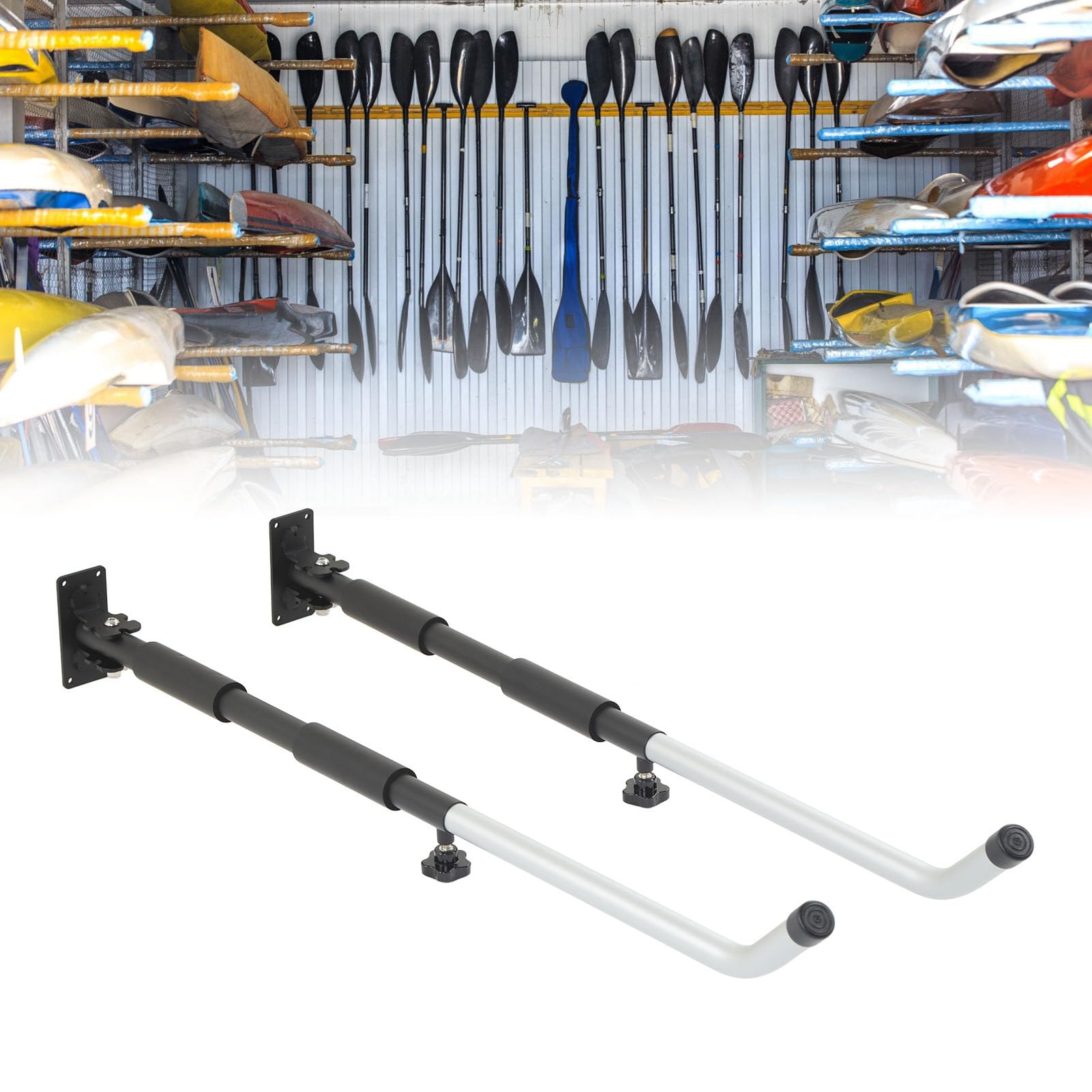 Portata a parete in lega di alluminio regolabile da 40 kg di supporto per supporto per cuscinetto per toolbox kayak surf board