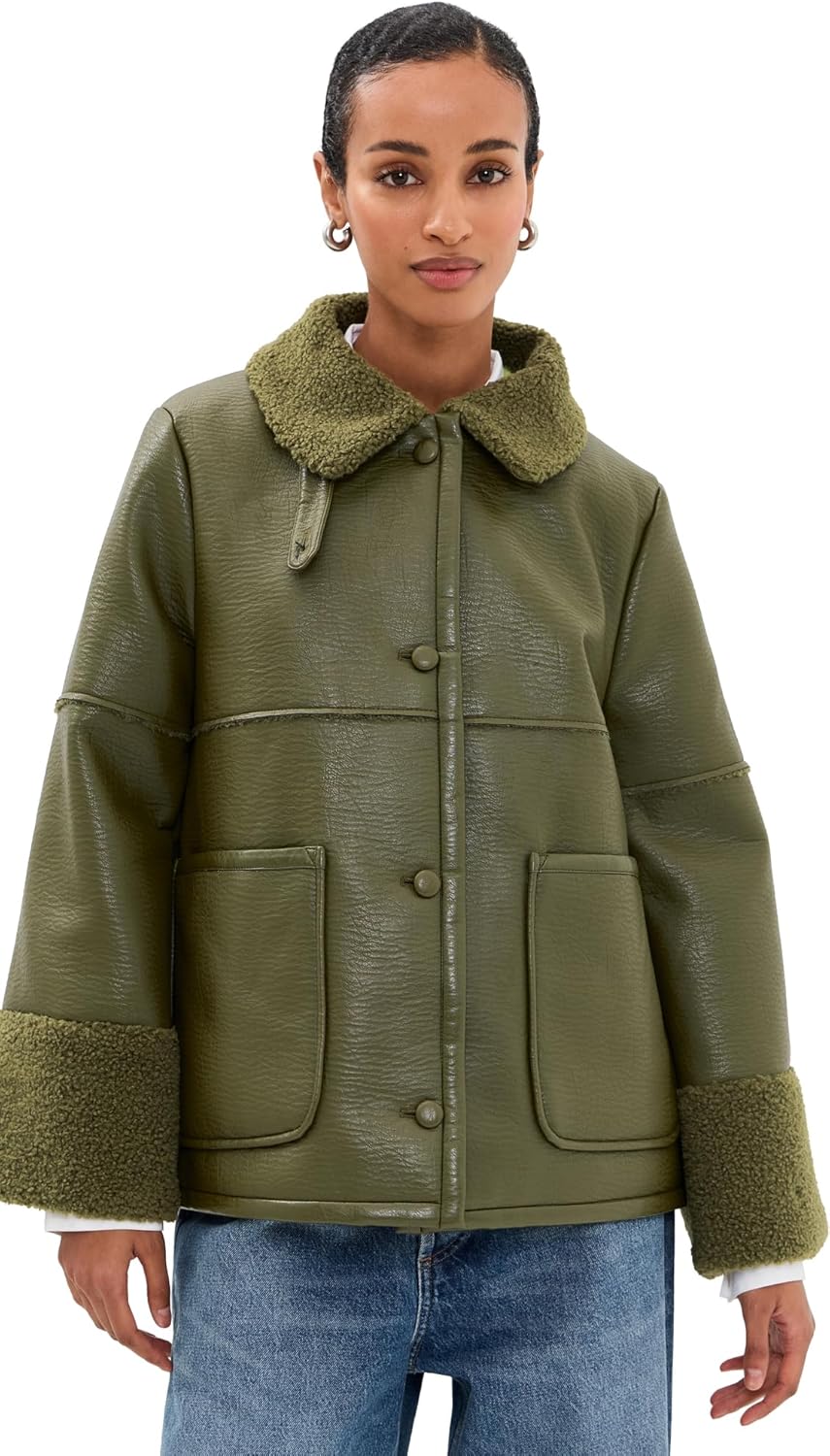 BAUM UND PFERDGARTEN Women's Birdie Faux Leather Jacket