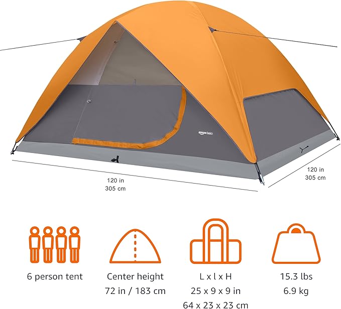 Carpa para Camping Amazon Basics, Diseño Domo 3 Estaciones miniatura 5