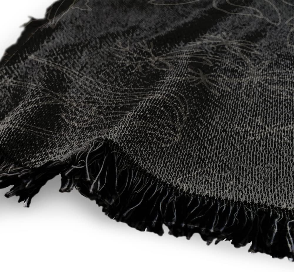 Harry Potter Blanket, 50"x60" Floral Lines Hogwarts Woven Tapestry Cotton Blend Fringed Throw Blanket