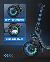 Vista 6 de Urbanmax C1 Electric Scooter for Adults & Teens,20 Miles Range, 265 Lbs,Top Speed 16MPH, Wide Anti-Slip Deck for Commute, Groceries, Pets, Foldable