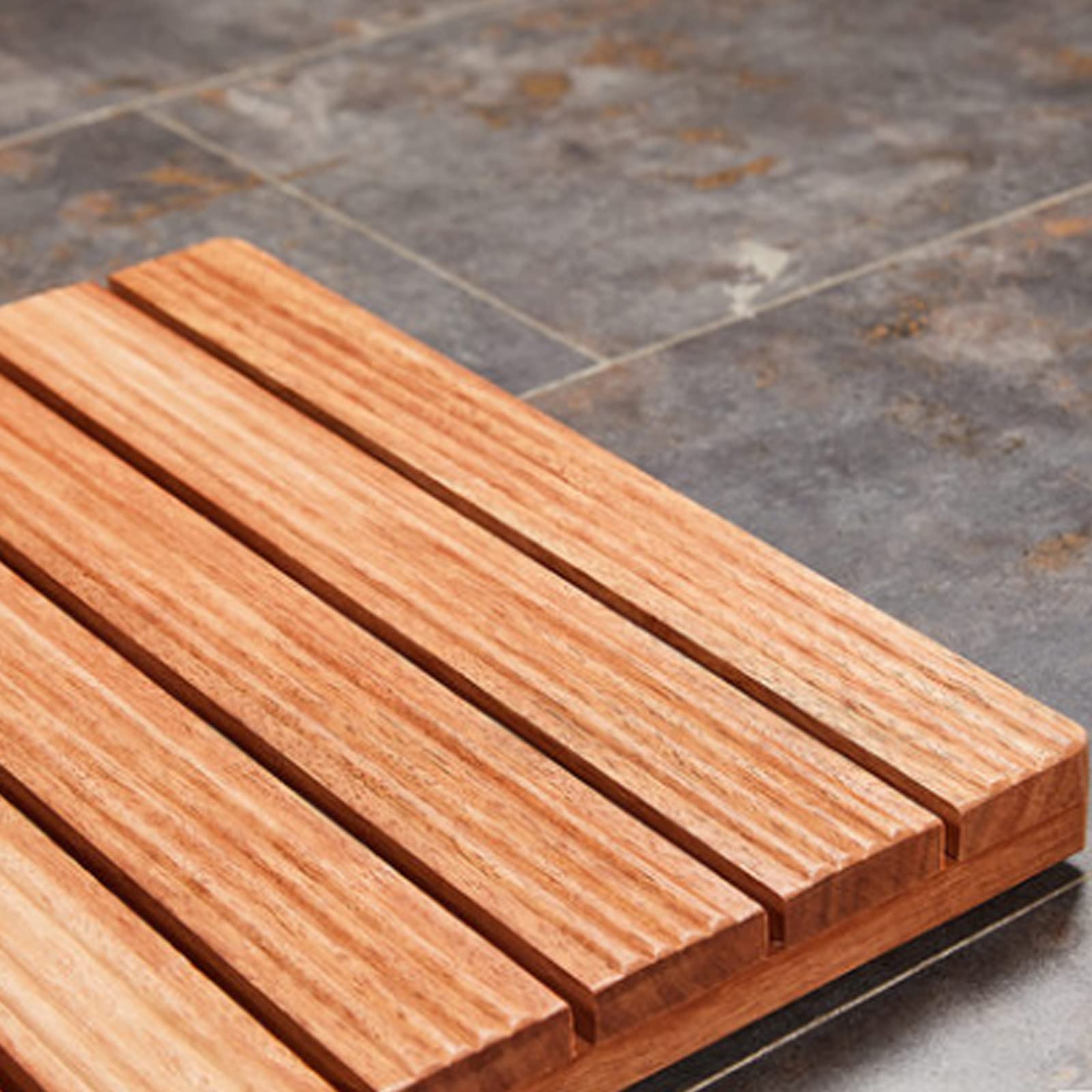 Tarima de Ducha, Alfombrilla de Ducha Clásica,Pedal Suelo Estera,Estera Antideslizante,Tarima de Madera,para Uso en Interiores o Exteriores (100x65cm/39x25.6in)