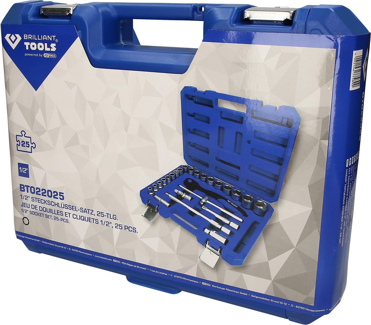 BRILLIANT TOOLS BT022025 Coffret de douilles [Powered by KS TOOLS]