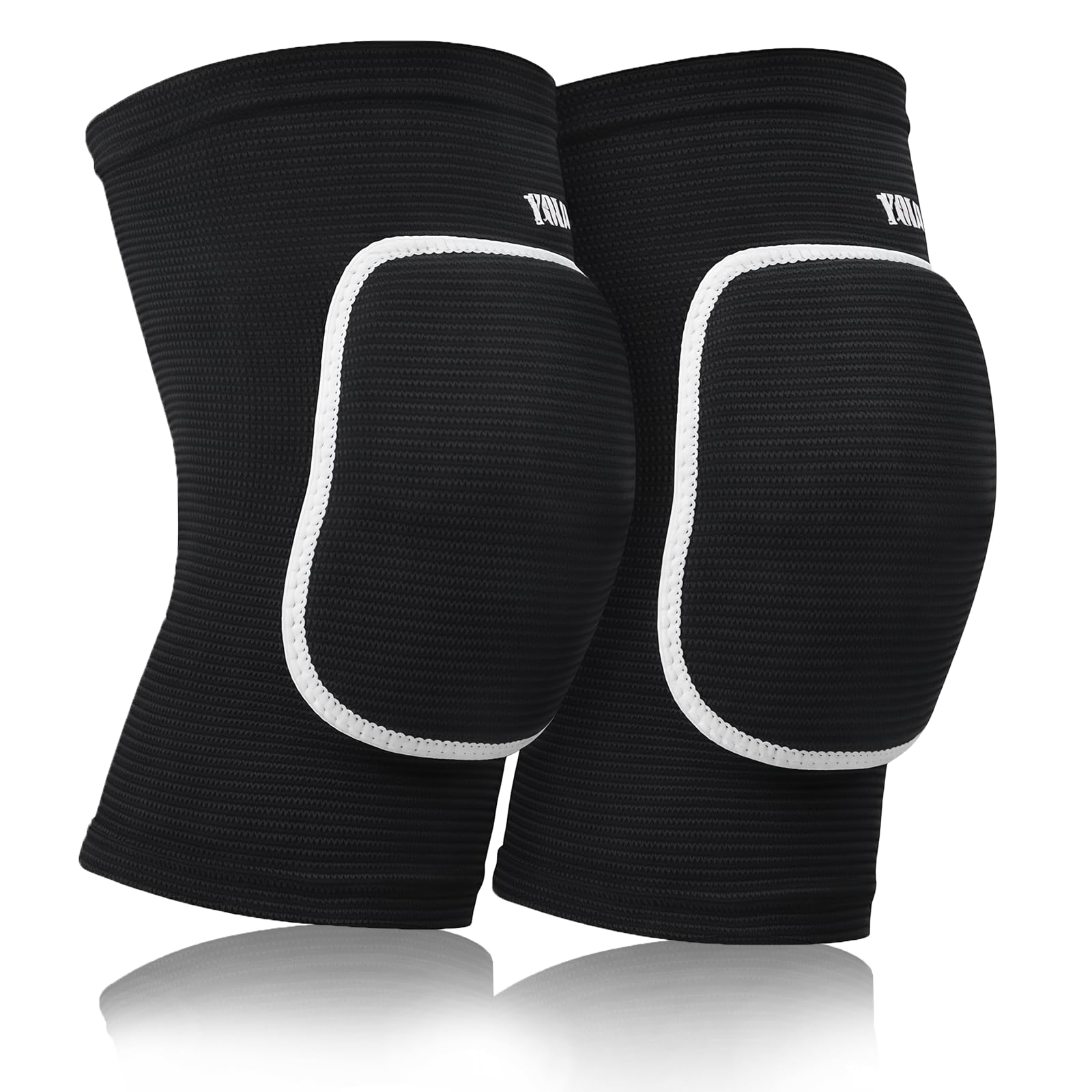 Genouillères de Protection Sport, Épais Antidérapant, pour Handball Basketball Course à Pied, Noir, Lot de 2