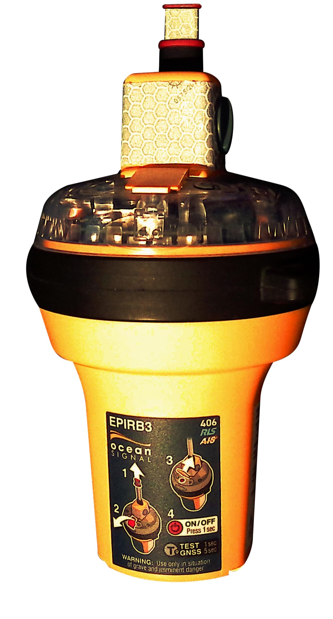 Ocean Signal rescueME EPIRB3 Sicherheits-Set: Notfunkbake mit AIS, RLS & GNSS – Inkl. Grab Bag, Signalspiegel & Pfeife – Globaler SOS-Notrufsender für Offshore-Segeln & Boot – Komplettes Seenot-Bundle