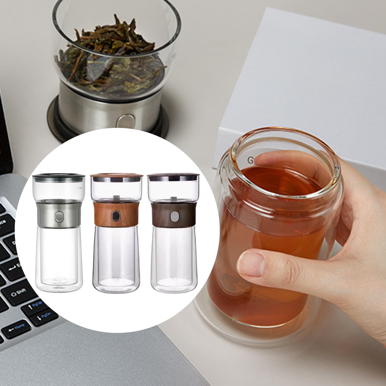 Taza Infusora de té Lista para presentar Que resalta la Estructura de elaboración de Cerveza con Grifo Simple, excelente para los Amantes del té Regalo