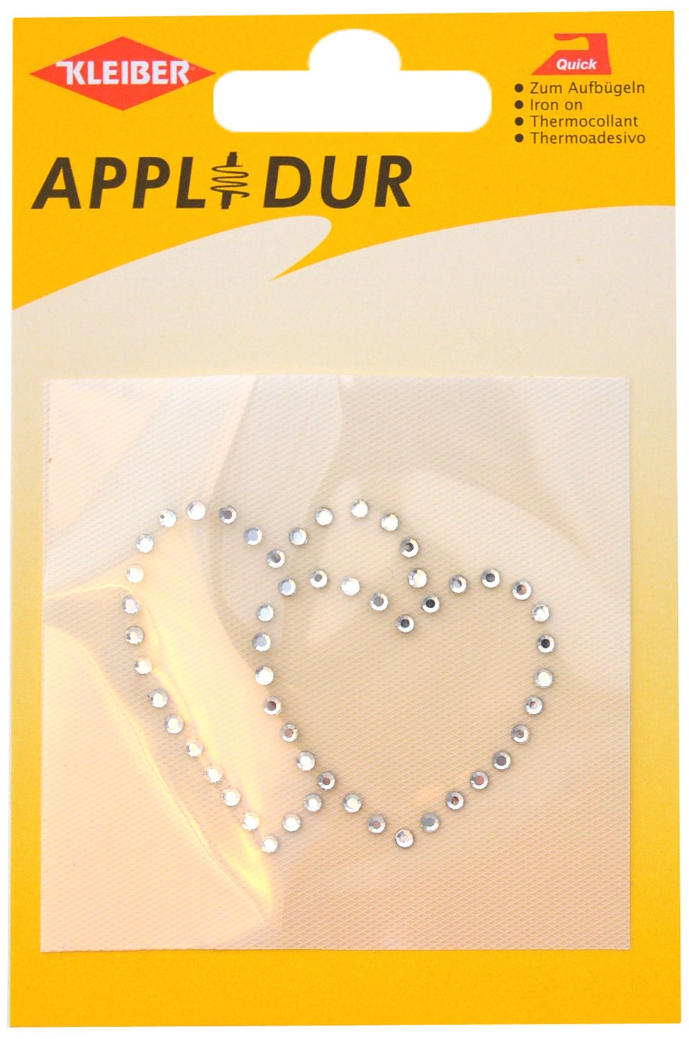 Kleiber – Cartina Trasferibile Termoadesiva Con Strass Effetto Diamante – Teschio E Spade Incrociate 8x8 Cm