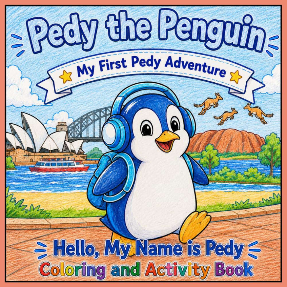 My First Pedy Adventure Hello, My Name is Pedy, Coloring and Activity Book: Pedy the Penguin