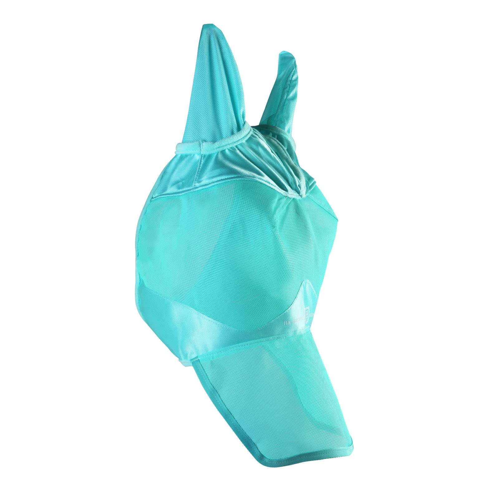 Harrison Howard Masque anti-mouches anti-UV, ouverture Forelock Protection fiable Cheval Long nez avec oreilles Menthe Arabe Medium