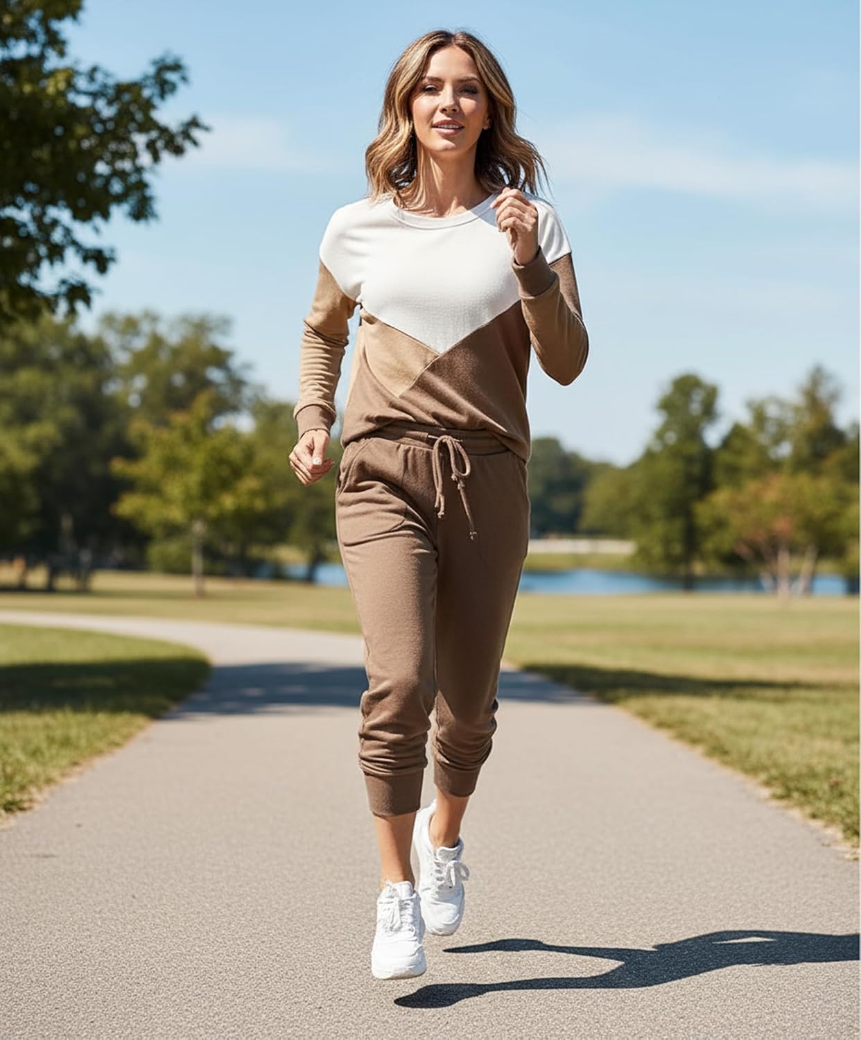 ETCYY NEW Lounge Sets for Women Sweatsuits Sets Two Piece Outfit Long Sleeve Pant Workout Athletic Tracksuits - Image 3