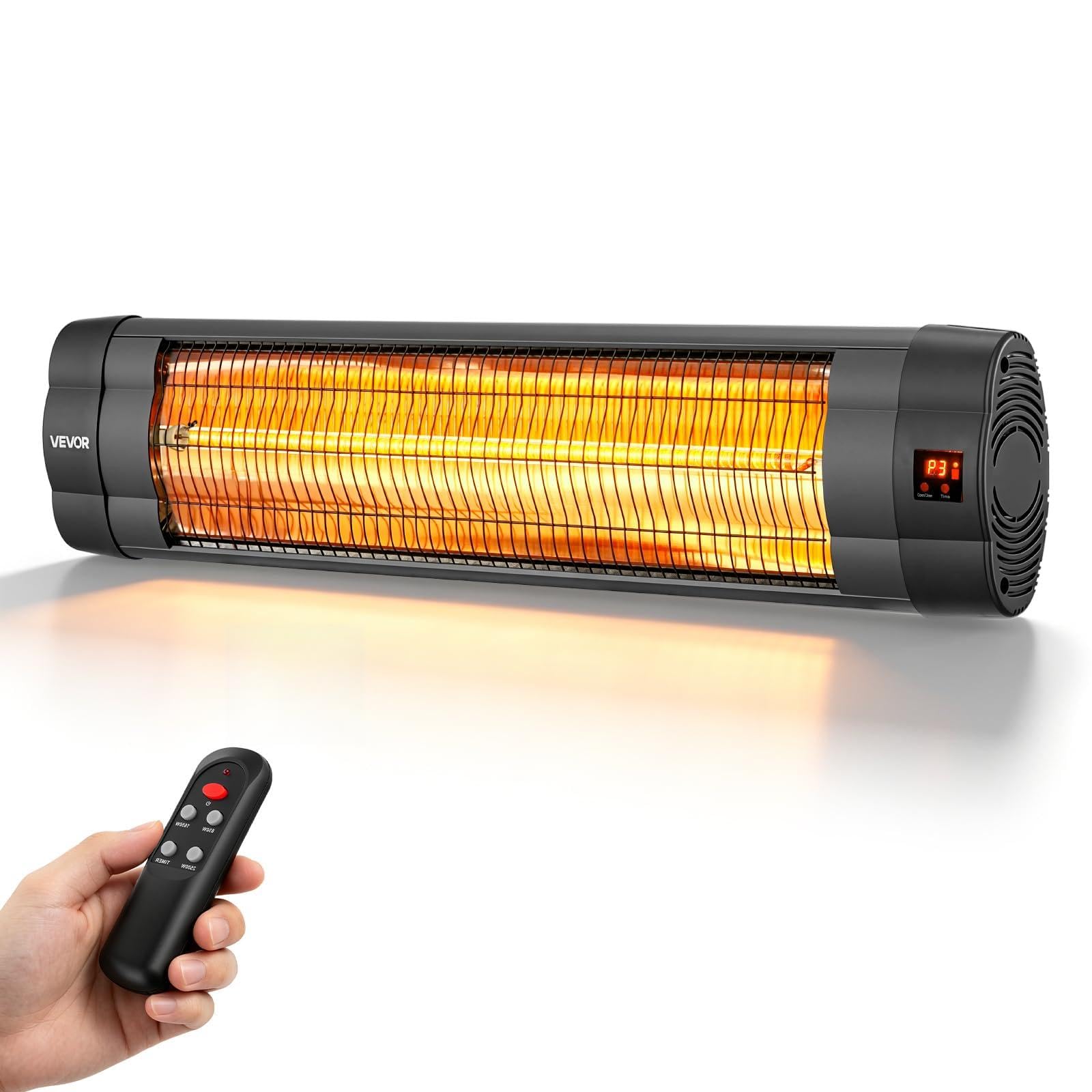 VEVOR Riscaldatore a Infrarossi da Parete 2500 W con Pannello di Controllo