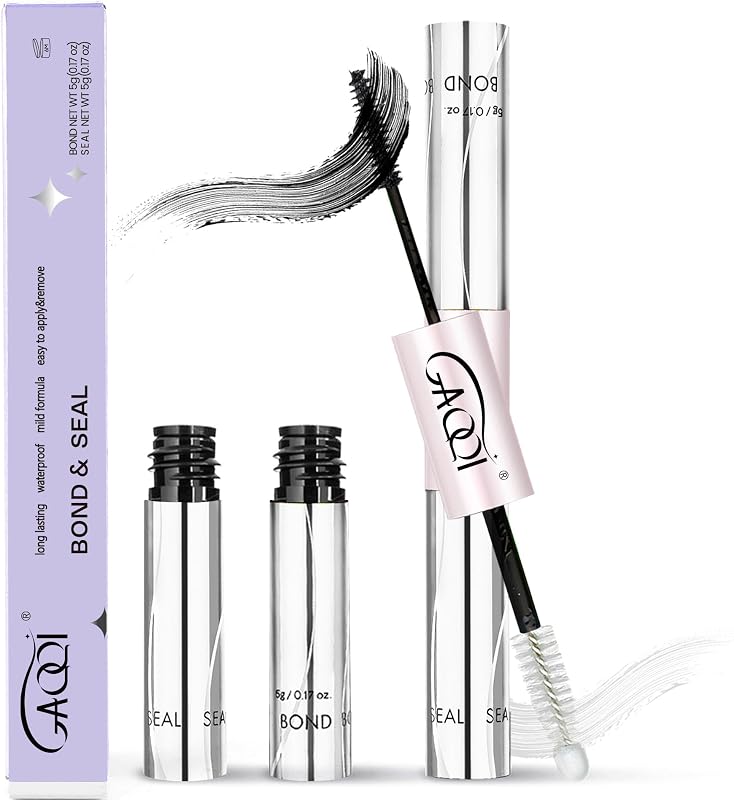 Pegamento GAQQI Lash Cluster, pegamento para pestañas impermeable y pegamento para pestañas de sello, negro - 10 ml