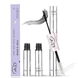GAQQI Lash Cluster Glue, Lash Bond and Seal Waterproof, Bond & Seal Eyelash Glue for Clusters, Eyelash Adhesive Black Long-Lasting 72H, Latex-Free5ml+5ml