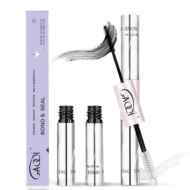 GAQQI Lash Cluster Glue Lash Bond and Seal Waterproof Bond Seal Eyelash Glue for Clusters Eyelash Adhesive Black