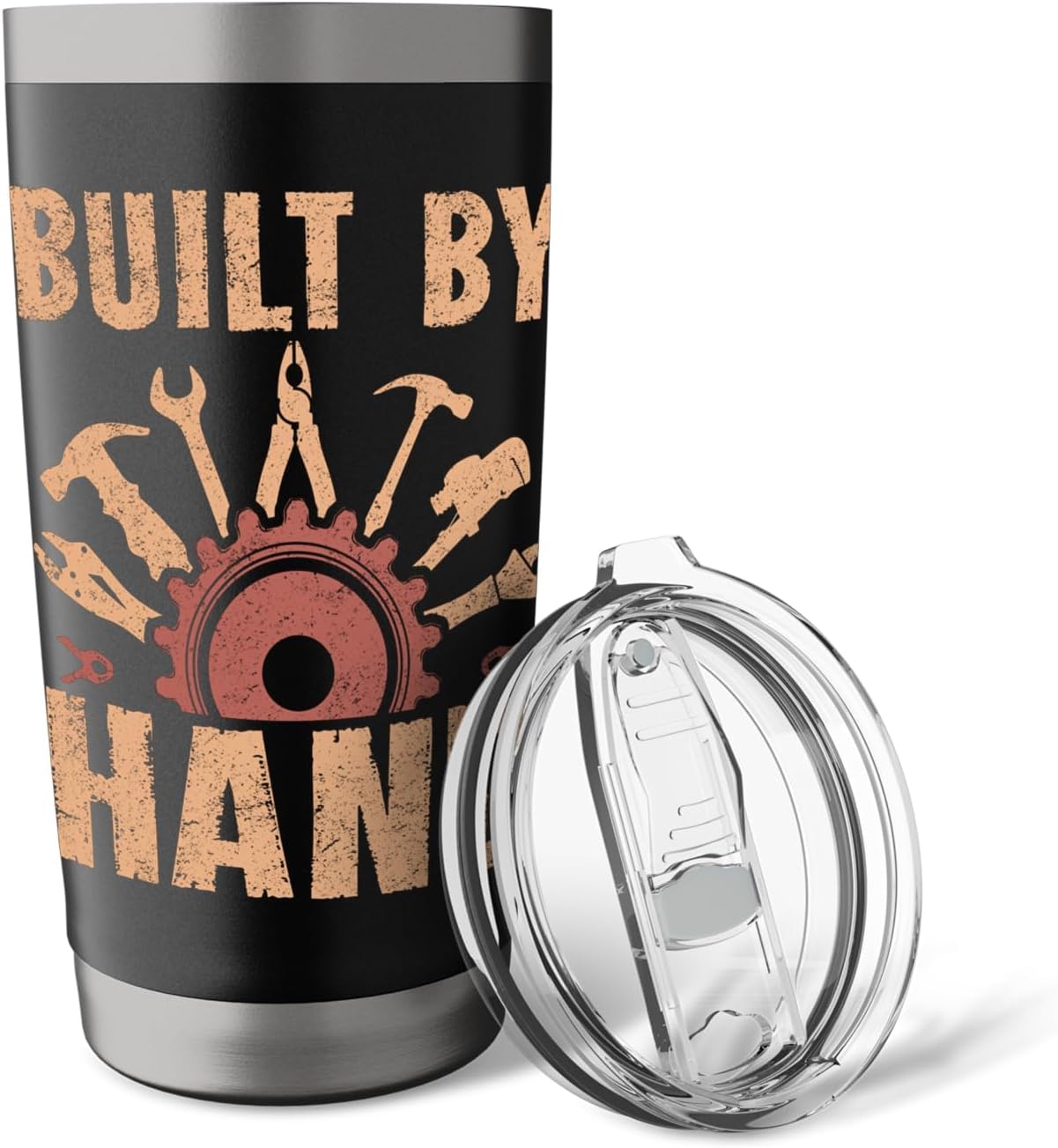 Craftman Built By Hand Tools Gear Wrench Hammer Stainless Steel Insulated Tumbler image 5