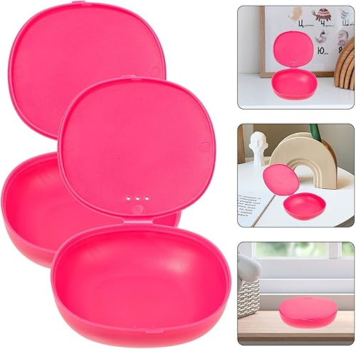 Miniatura 8 de Healvian Caja de almacenamiento de vasos menstruales, 4 unidades, soporte portátil de silicona, estuche de copa de período, limpiador de disco