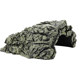 Madezz Turtle basking Platform - Reptile Hiding Fish Hiding Cave Aquarium Reptile Basking Hide Decoration Ornament(L)