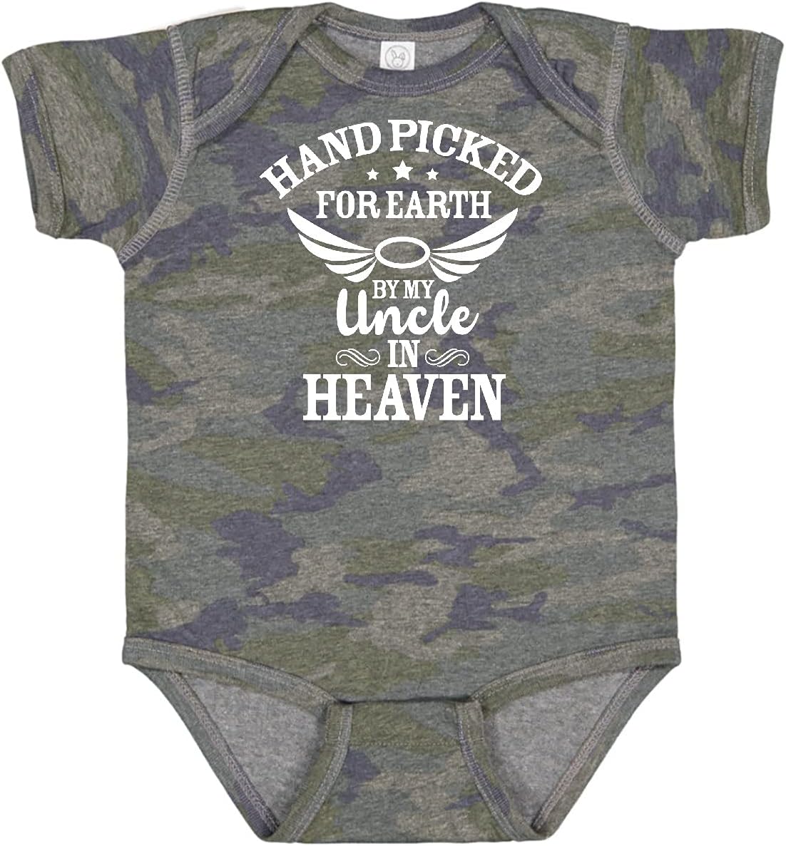 inktastic Handpicked for Earth By My Uncle in Heaven with Angel Baby Bodysuit